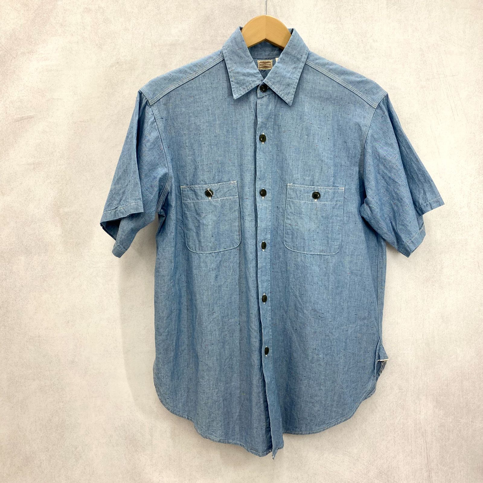 美品 WAREHOUSE ウエアハウス 半袖 シャンブレー シャツ トップス
