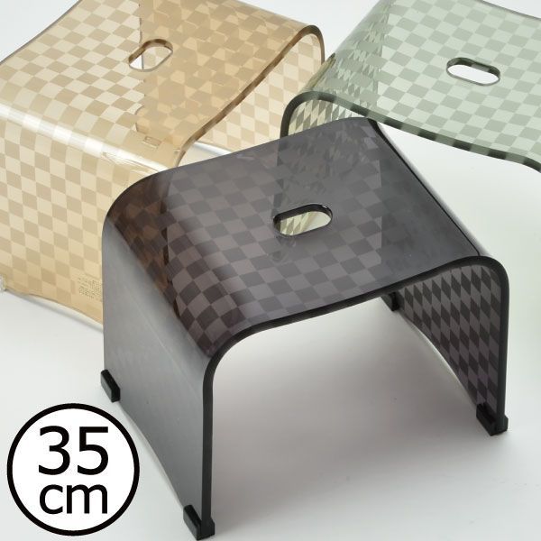 チェッカー LLサイズ アクリルバスチェア お風呂セット (ブラウン バスチェアLL + ウォッシュボール) チェッカー LLサイズ アクリルバスチェア お風呂セット (アイボリー