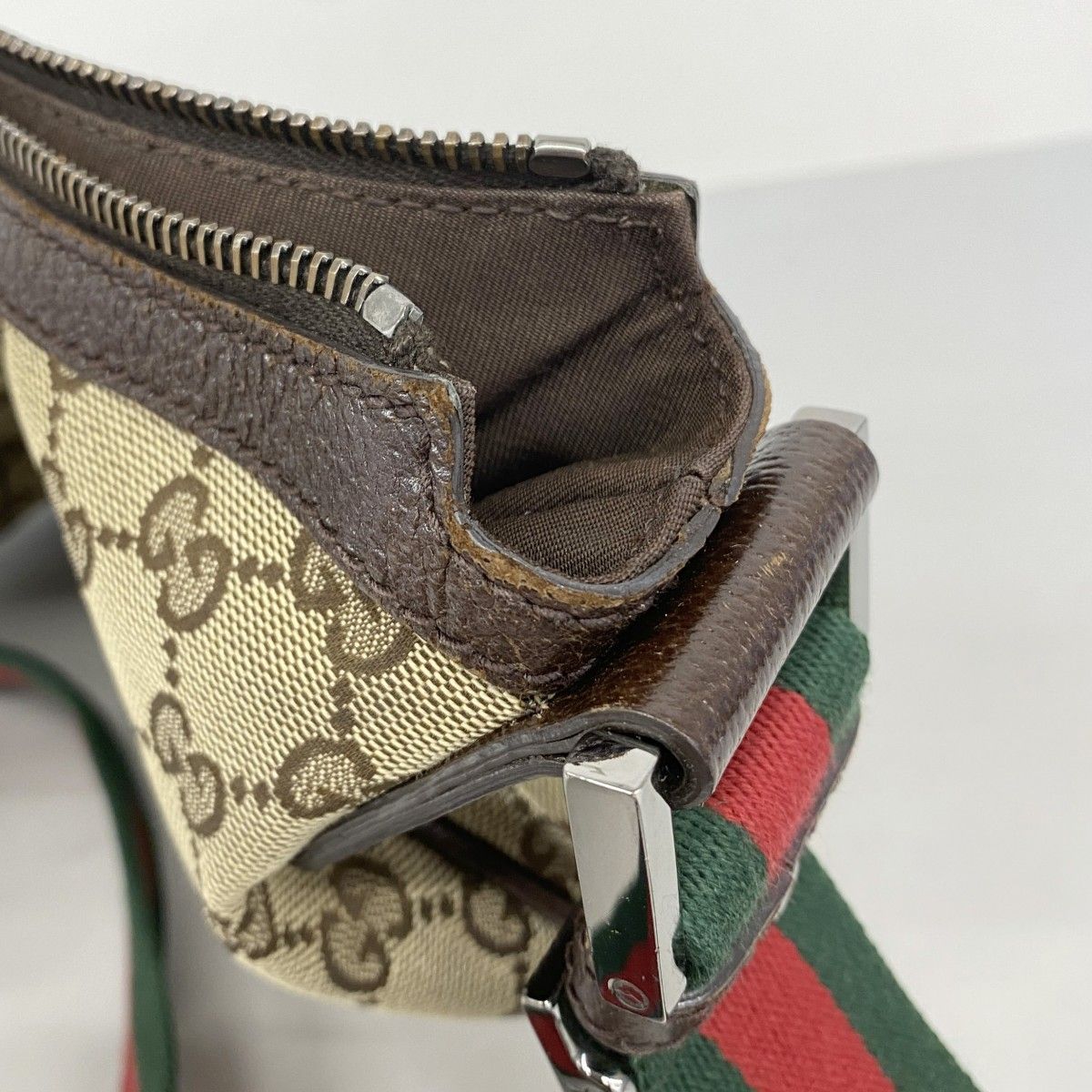 ひいな 5ic3604】グッチ ショルダーバッグ GGキャンバス/シェリーライン