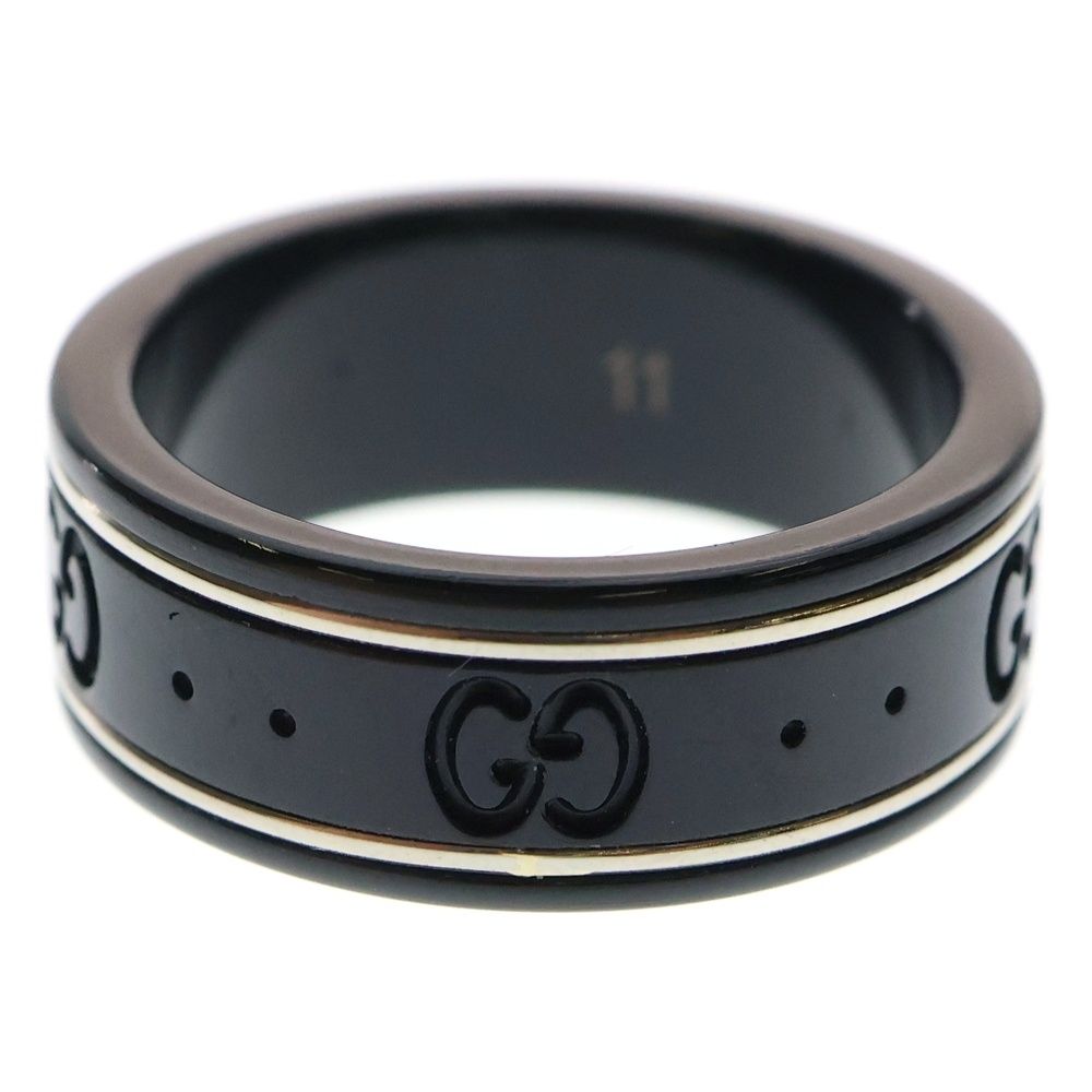 GUCCI グッチ GG アイコン シンバンド リング ブラック