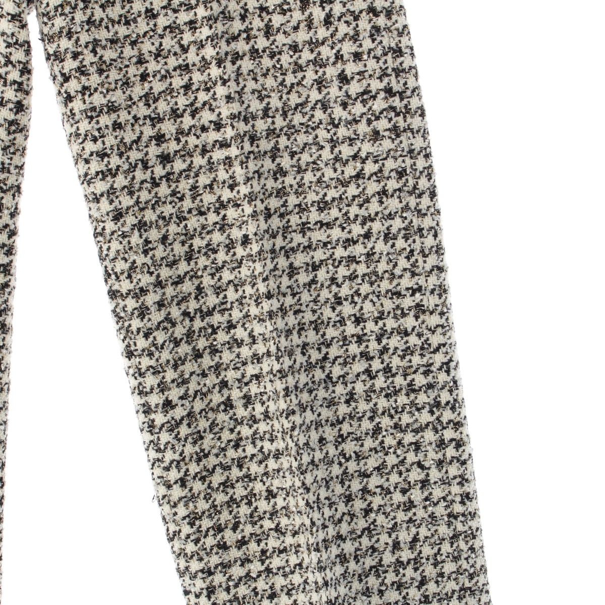 ドゥロワー コットン ウール 千鳥格好 ツイード パンツ ボトムス 6514  