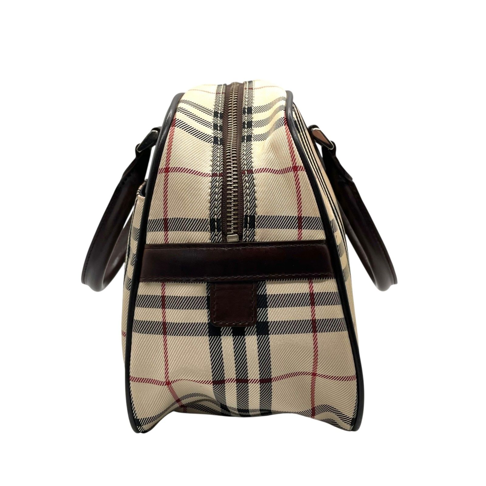 美品✨バーバリー ハンドバッグ ノバチェック レザー キャンバス