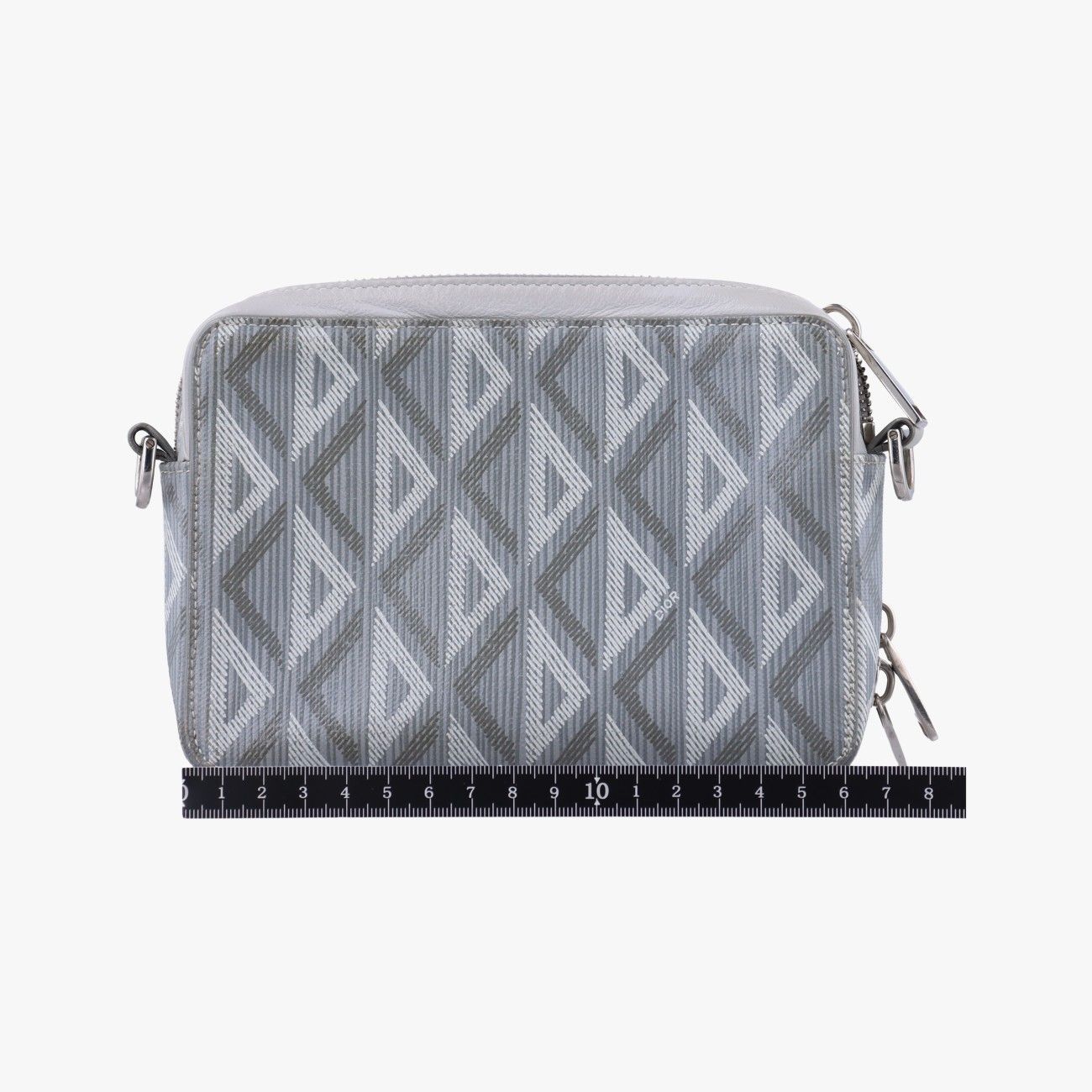 クリスチャンディオールChristian Diorメッセンジャーポーチ グレー×マルチカラー レザー 11-BO-1211