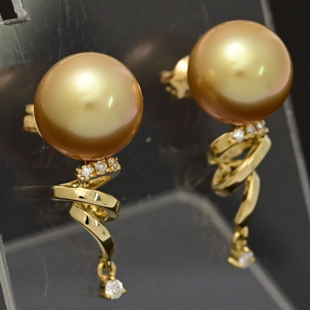 ▽ ドロップピアス 天然ダイヤモンドピアスk18 ホワイトゴールドピアス