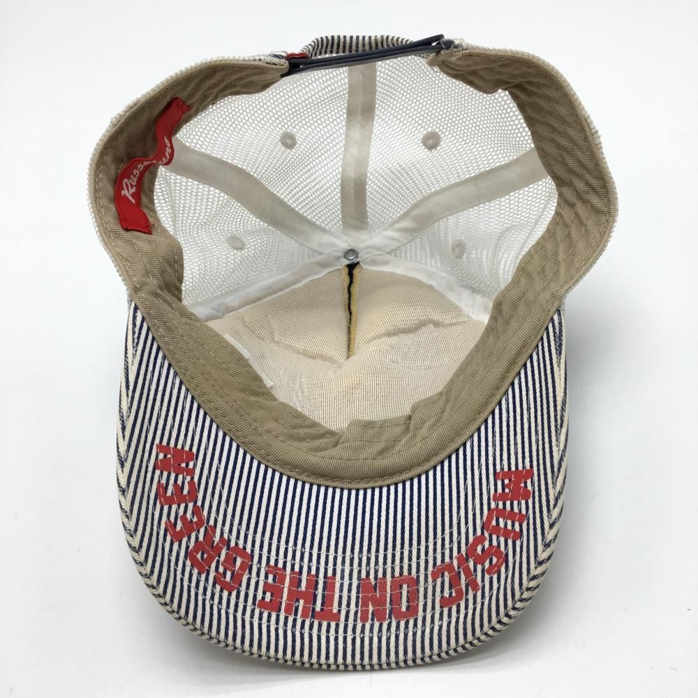 ラッセルノ メッシュキャップ 白×ネイビー ルチャマスク F