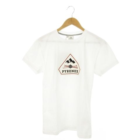 ピレネックス Pyrenex KAREL Tシャツ カットソー ラウンドネック 丸首 半袖 プリント ロゴ S 白 ホワイト HMN009P1000S /MN9 GY19