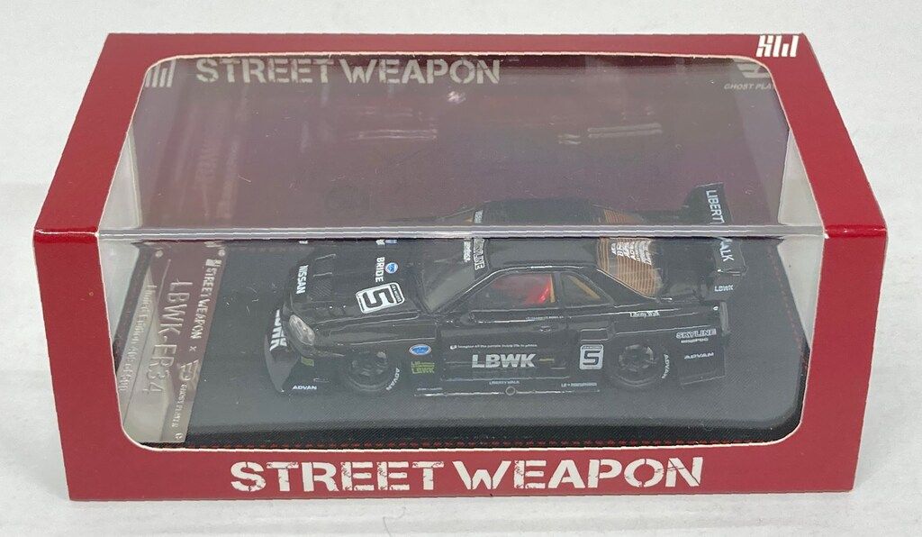 1/64 STREET WEAPON NISSAN SKYLINE LBWK-ER34 #5 ブラック - メルカリ