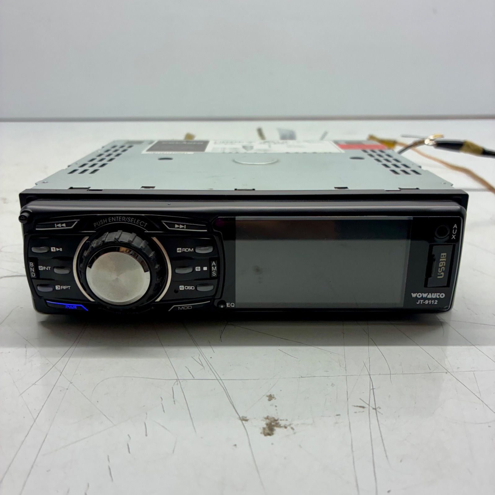 WOWAUTO JT-9112 1DIN 汎用 カーオーディオ デッキ チューナー CD DVD フロント USB AUX プレイヤー 3インチ P71441