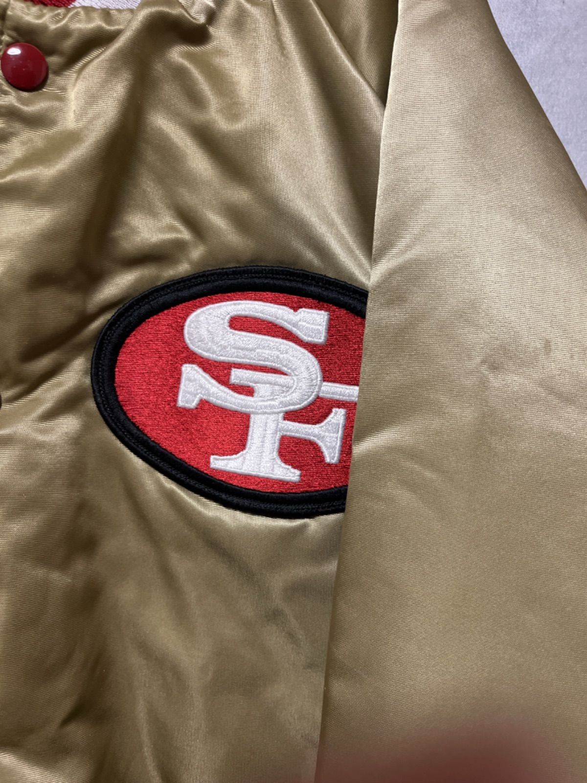 希少 USA製 90s chalk line NFL 49ers スタジャン - メルカリ