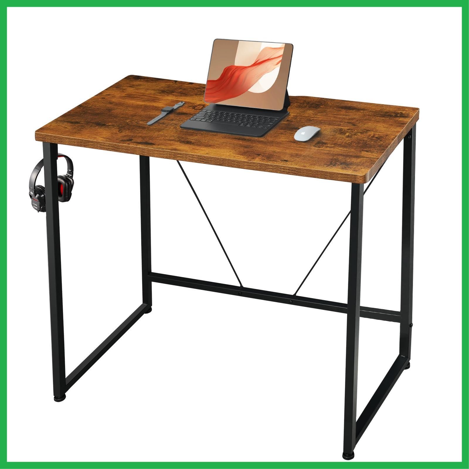 パソコンデスク 学習机 約幅80cm ヴィンテージ スチール アイアン 組立品