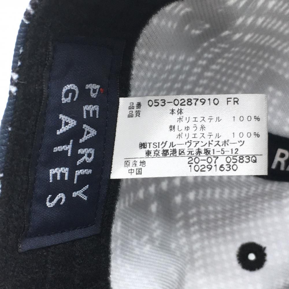 キャップ ダークネイビー×白