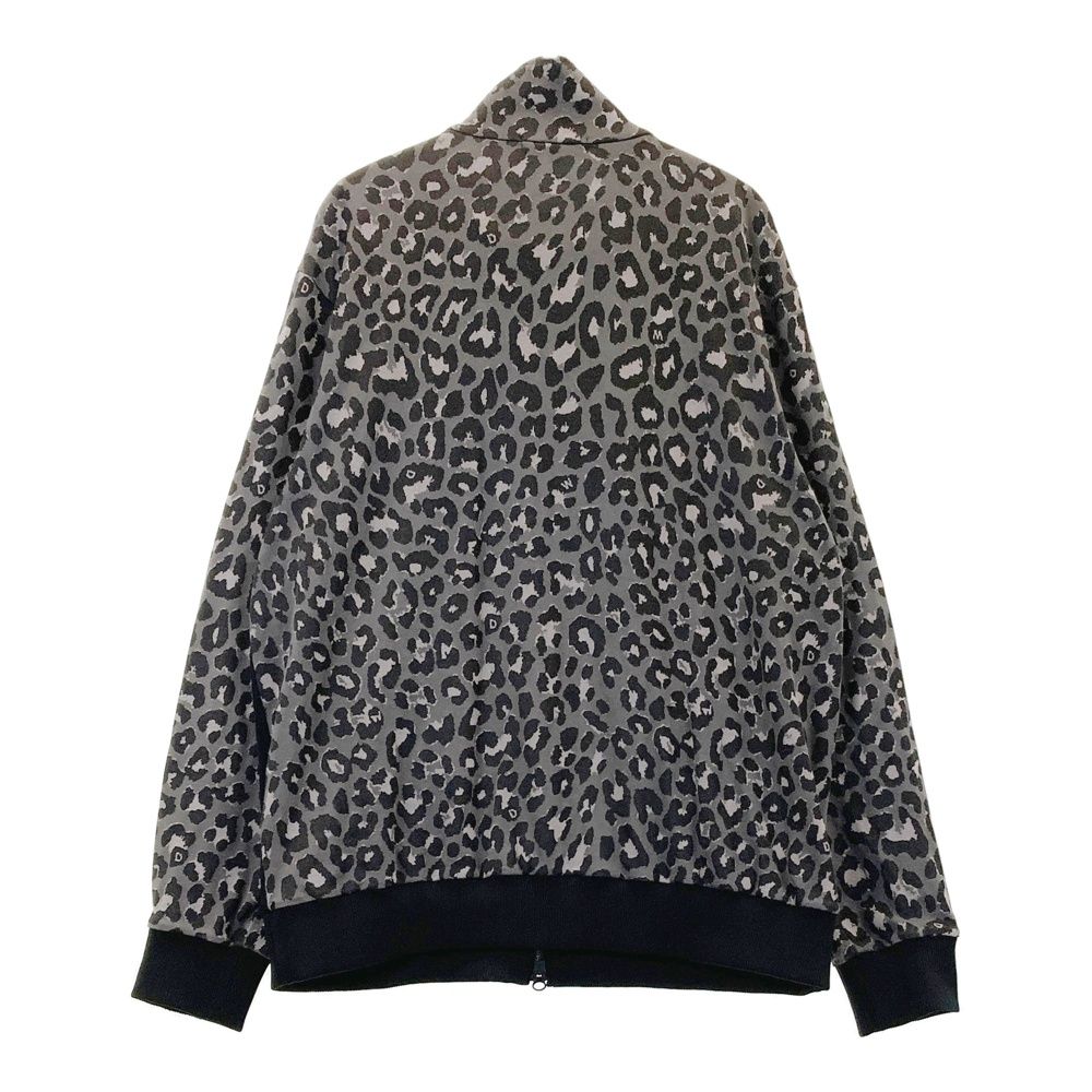 サイズ 4 DANCE WITH DRAGON ダンスウィズドラゴン 切替 ジップジャケット ドラゴン刺繍 レオパード柄 ブラック系 240101526763 ゴルフウェア メンズ ストスト