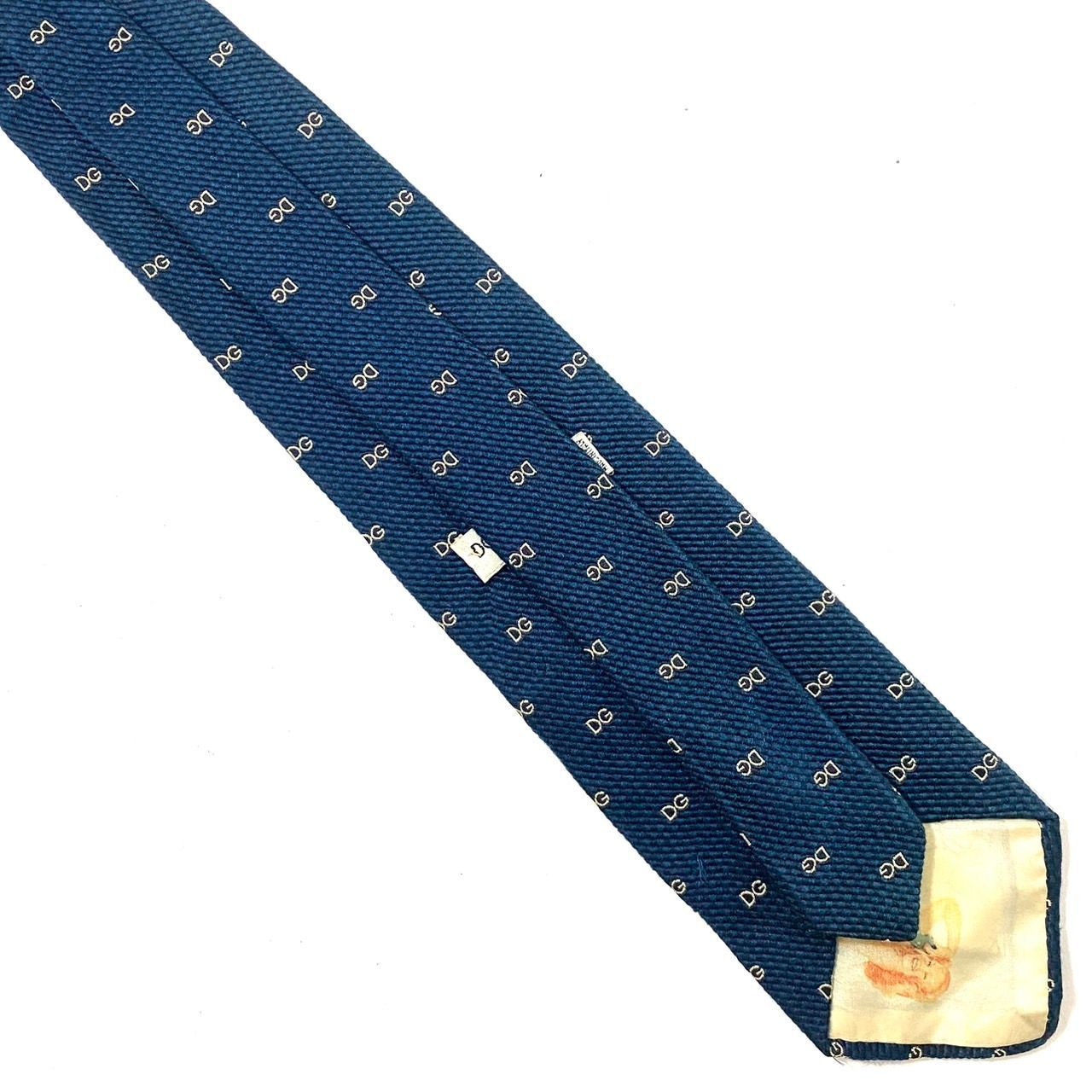 SJ3【DOLCE＆GABBANA】ネクタイ SILK/シルク 100% D&Gロゴ ピンナップ