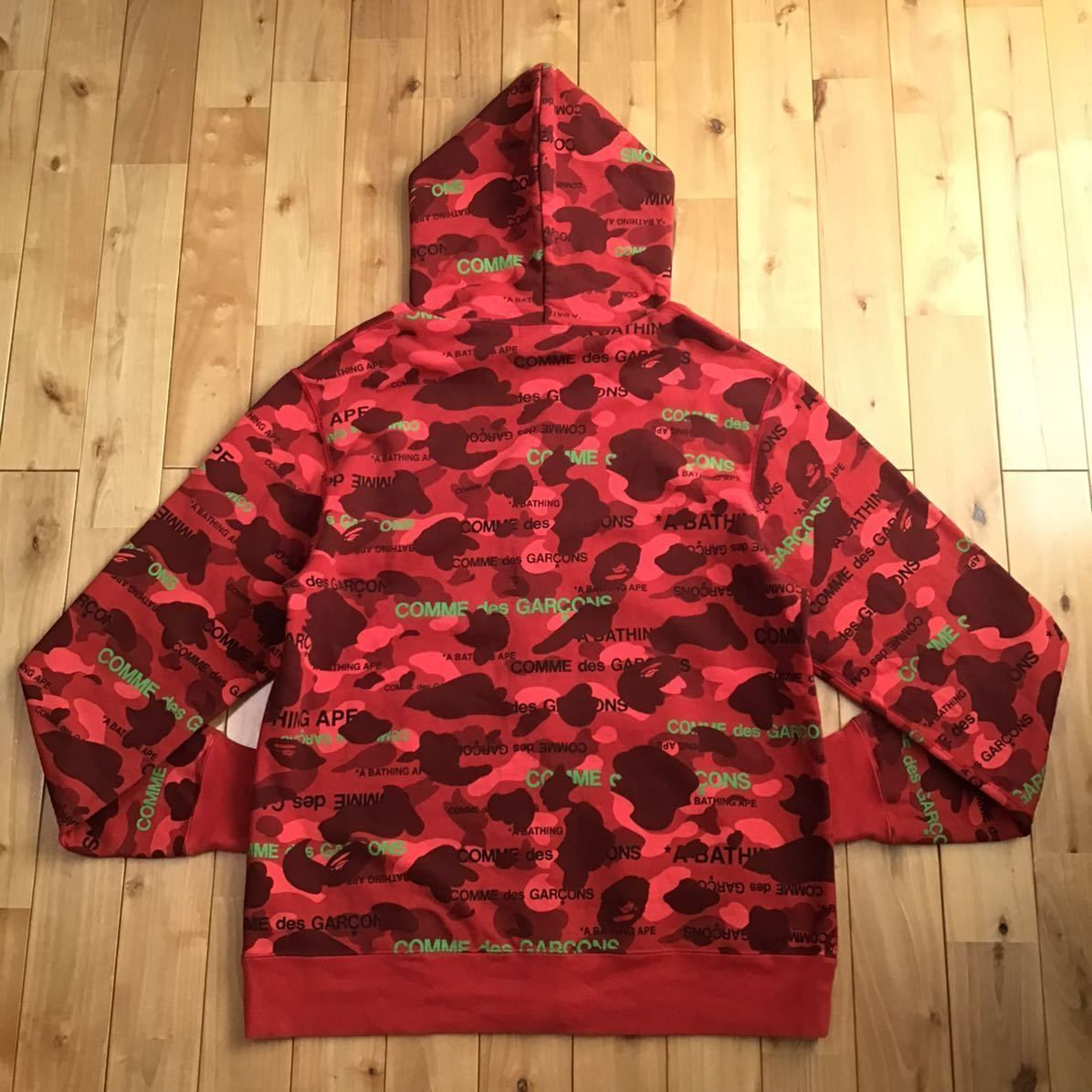 ☆2XL☆ CDG Osaka BAPE Red camo college logo full zip hooie a ...