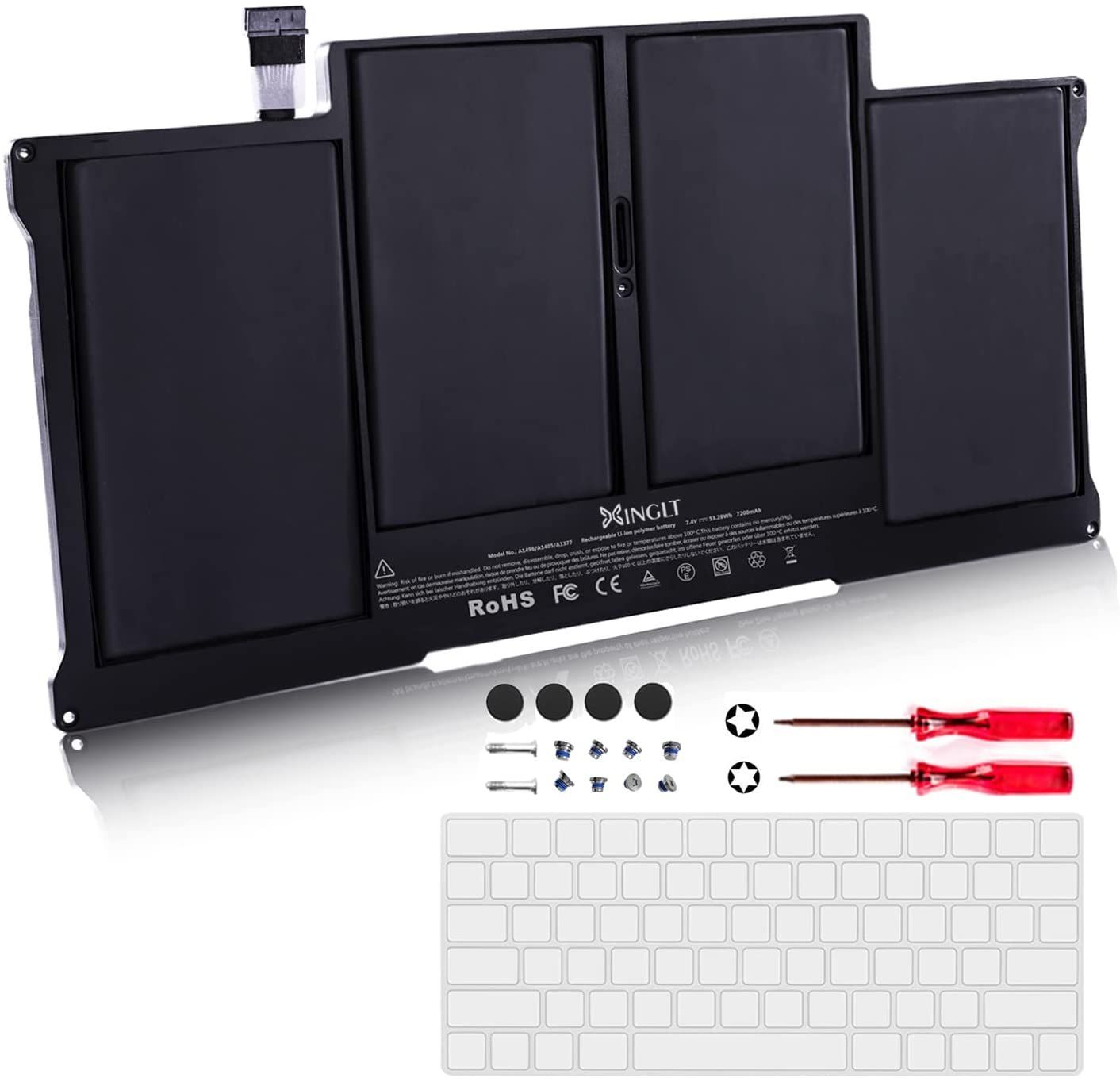 【新着商品】[2020 アップグレード3.0 A1377用 A1405 (2012年中期、2013年中期、2014年早期、2015年2017年初期)、A1369(2010年中期、2011年中期バージョン)7200mAh、A1496 対応 A1466 対応] 1