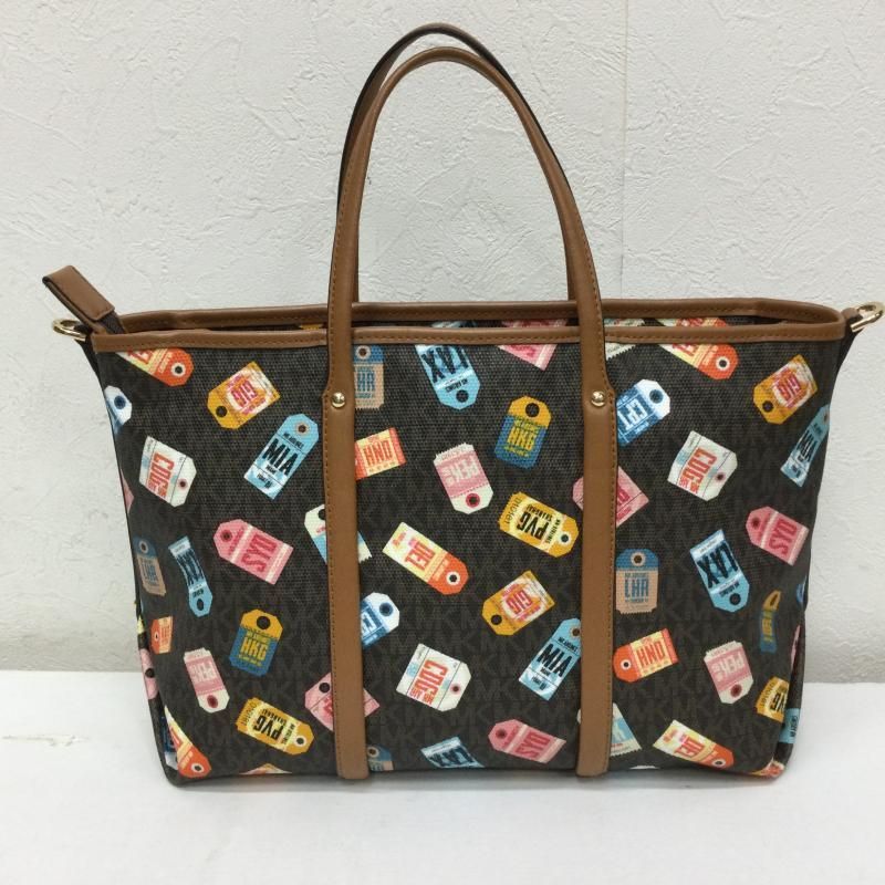 MICHAEL KORS ラゲージタグ柄 ミディアム トートバッグ 20AW - メルカリ 
