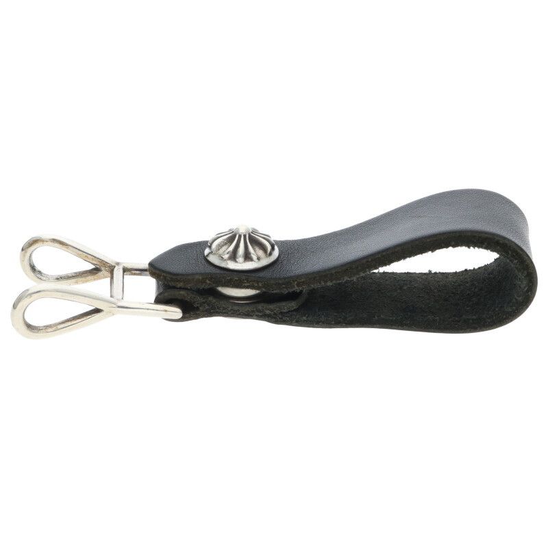 クロムハーツ　ベルトループ　クロスボタンレザー クロムハーツ（Chrome Hearts）ベルトループ フローラルボタン