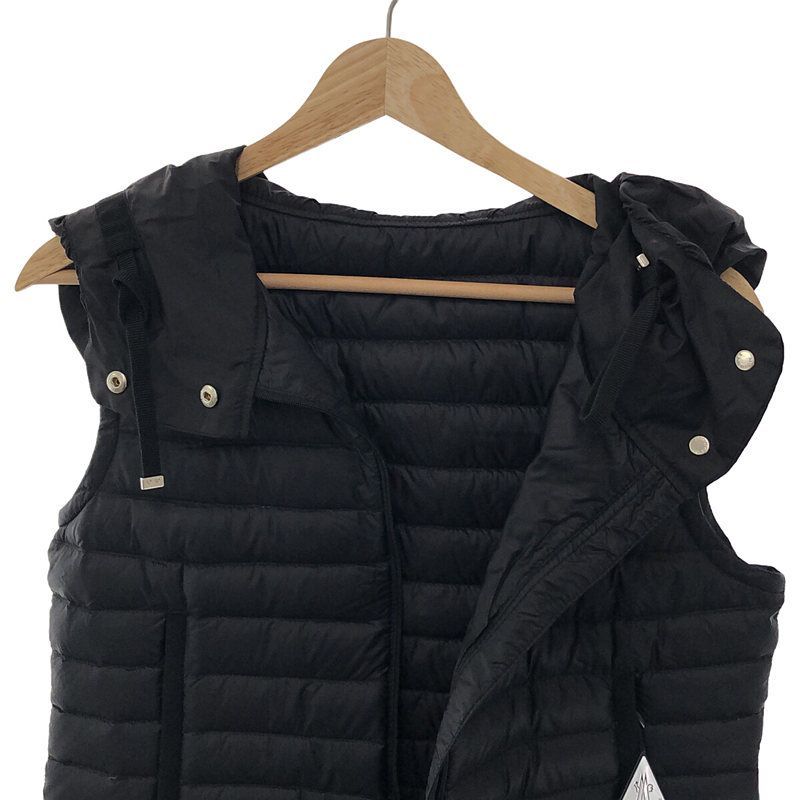 MONCLER / モンクレール | LUCILA GILET フリルデザイン フーデッド ダウンベスト | 0 | レディース - メルカリ