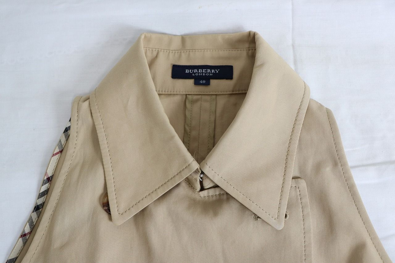 ○BURBERRY バーバリー ノースリーブ トレンチコート ワンピース