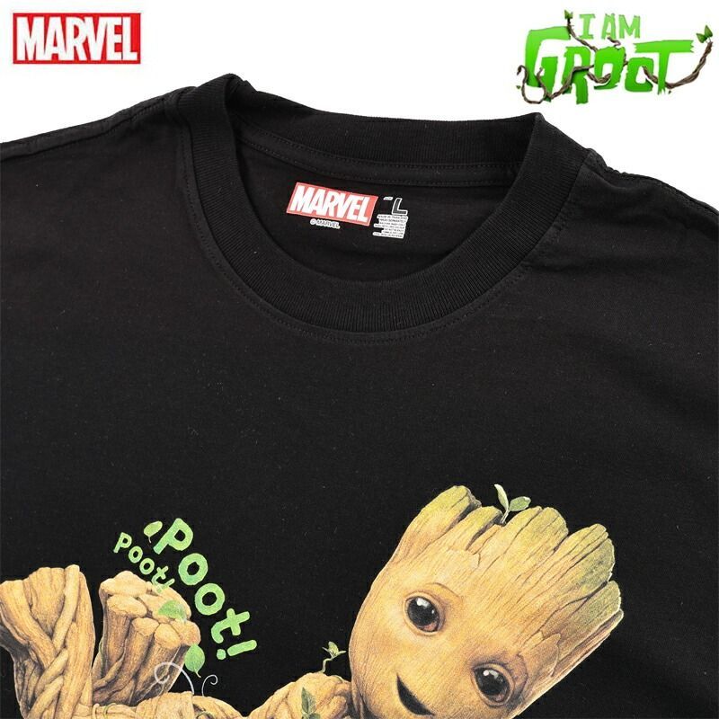 MARVEL マーベル Tシャツ GROOT グル―ト ベビーグルート ガーディアンズオブギャラクシー アベンジャーズ アメコミ 映画T ガモーラ  ロケット ネビュラ マンティス アイーシャ エゴ ピータークイル プレゼント 父の日 スパイダーマン ソー - メルカリ