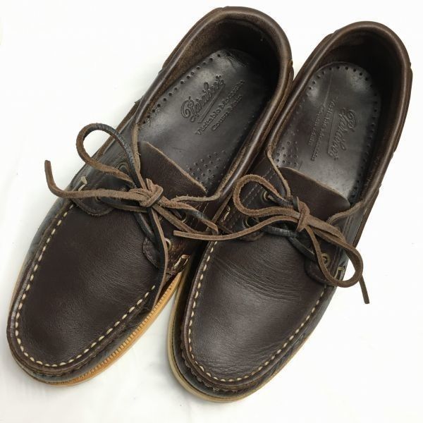 試着交換OK！Paraboot　パラブーツ【サイズ6.5　25.0　ダークブラウン/茶】本革デッキシューズ　モカシン　Shoes boots　管NO.ZF-131 #BUZZBERG