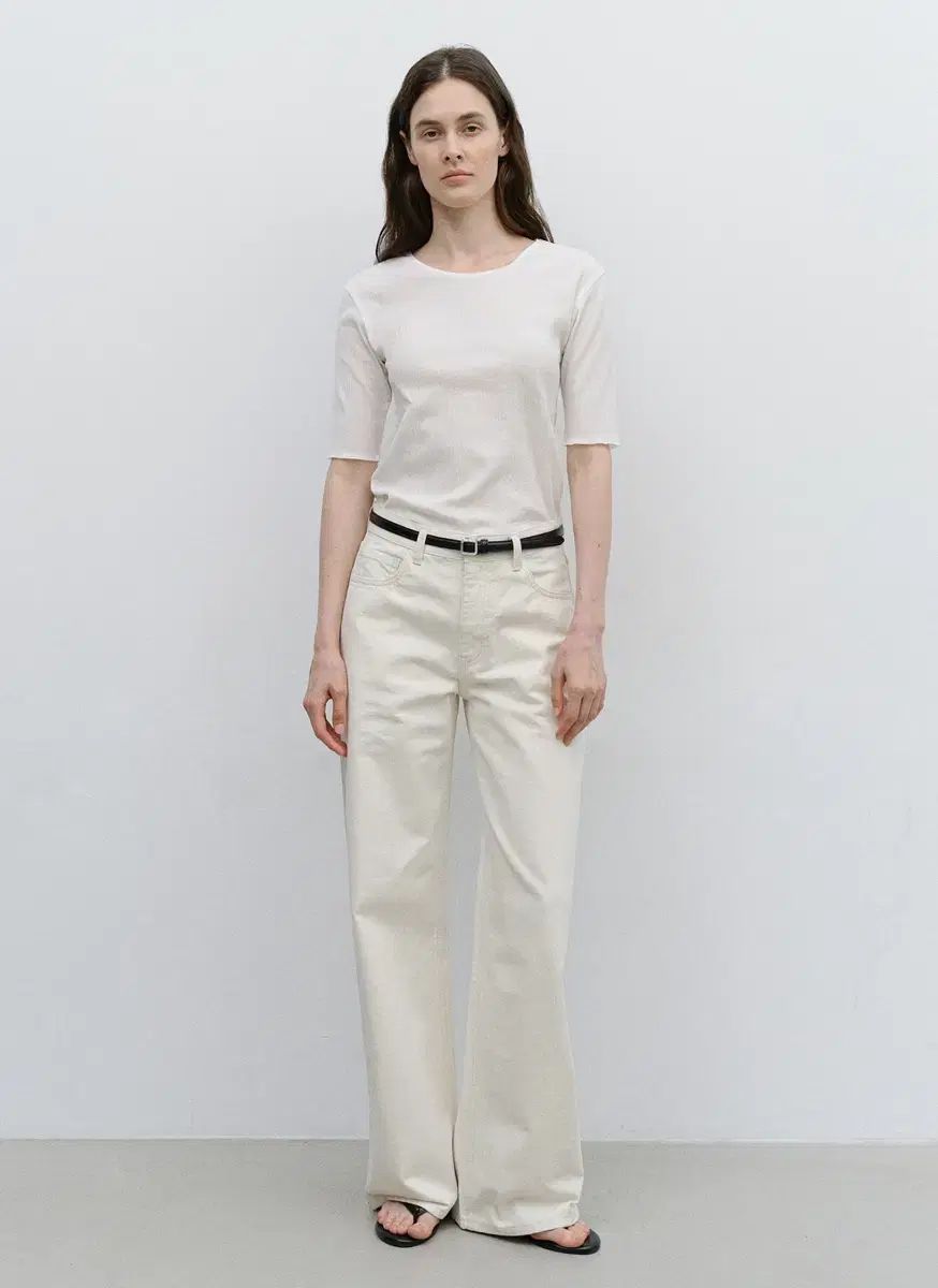 ルエテ le ete ルーズ ワイド ジーンズ - Ecru
