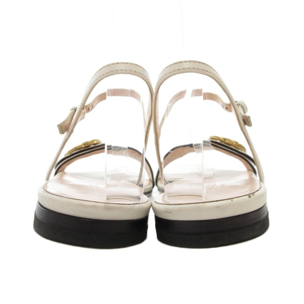 グッチ GUCCI サンダル シューズ ストラップ GGロゴ 36 23cm 白