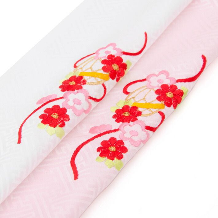 七五三 着物 三歳 七歳 半衿 ピンク ホワイト 子供用 キッズ 半襟 半