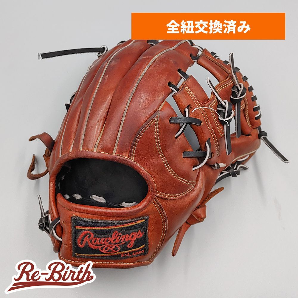 【全紐交換済み】 ローリングス 軟式グローブ / 内野手用 型付け済み (Rawlings グラブ) [NI78]