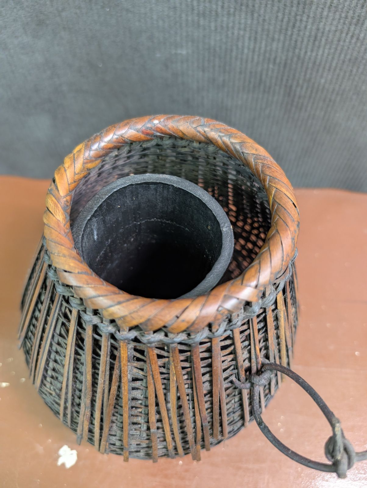 茶道具 桂籠 花器 竹籠 竹花入 竹細工 茶道具 籠花入れ 篭花入れ