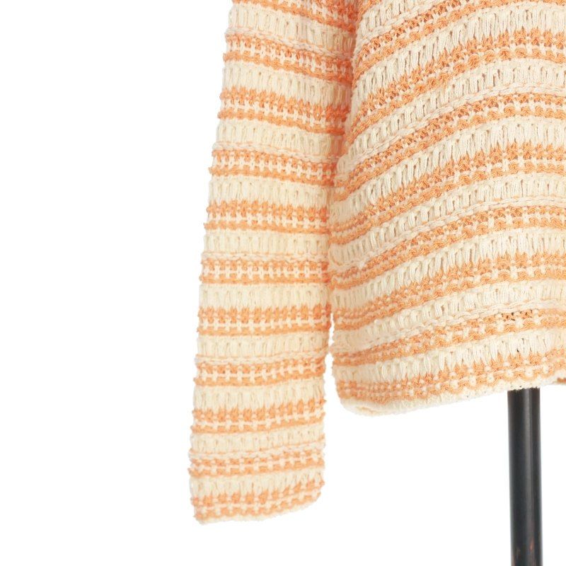 バトナー BATONER LOW GAUGE MIX YARN CREW NECK シルク混ニット