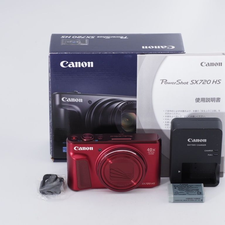 Canon キヤノン コンパクトデジタルカメラ PowerShot SX720 HS レッド 光学40倍 ズームレンズ Wi-Fi  PSSX720HSRE - メルカリ