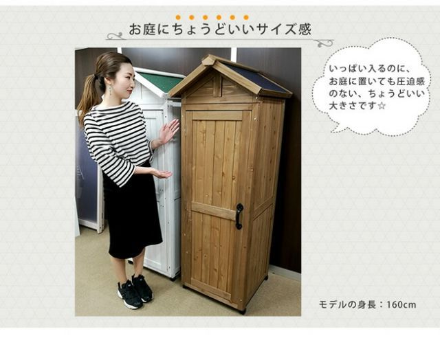 三角屋根スリム収納庫