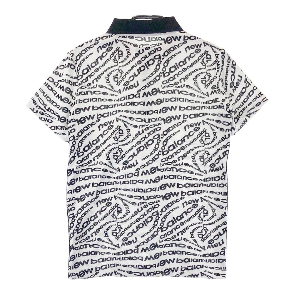 ニューバランス　new balance　総柄　ポロシャツ NEW BALANCE GOLF ニューバランス 半袖ポロシャツ 総柄 イエロー系 4