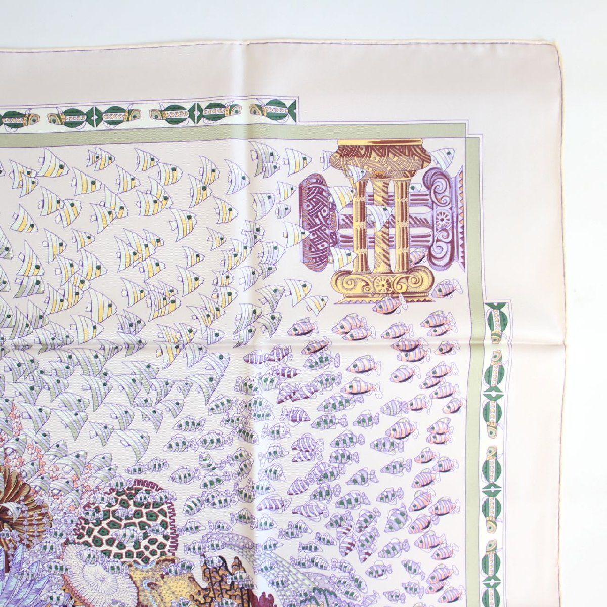 HERMES エルメス カレ 90 スカーフ 大西洋の出会い シルク100％ ブルー