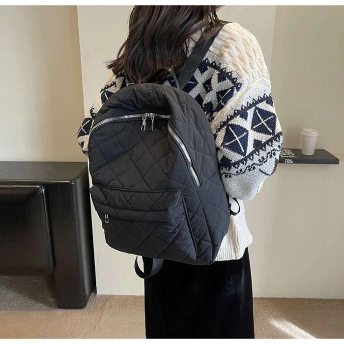 ポピーブラックキルティングリュック・バックパック pointe backpack (khaki) – POPPY