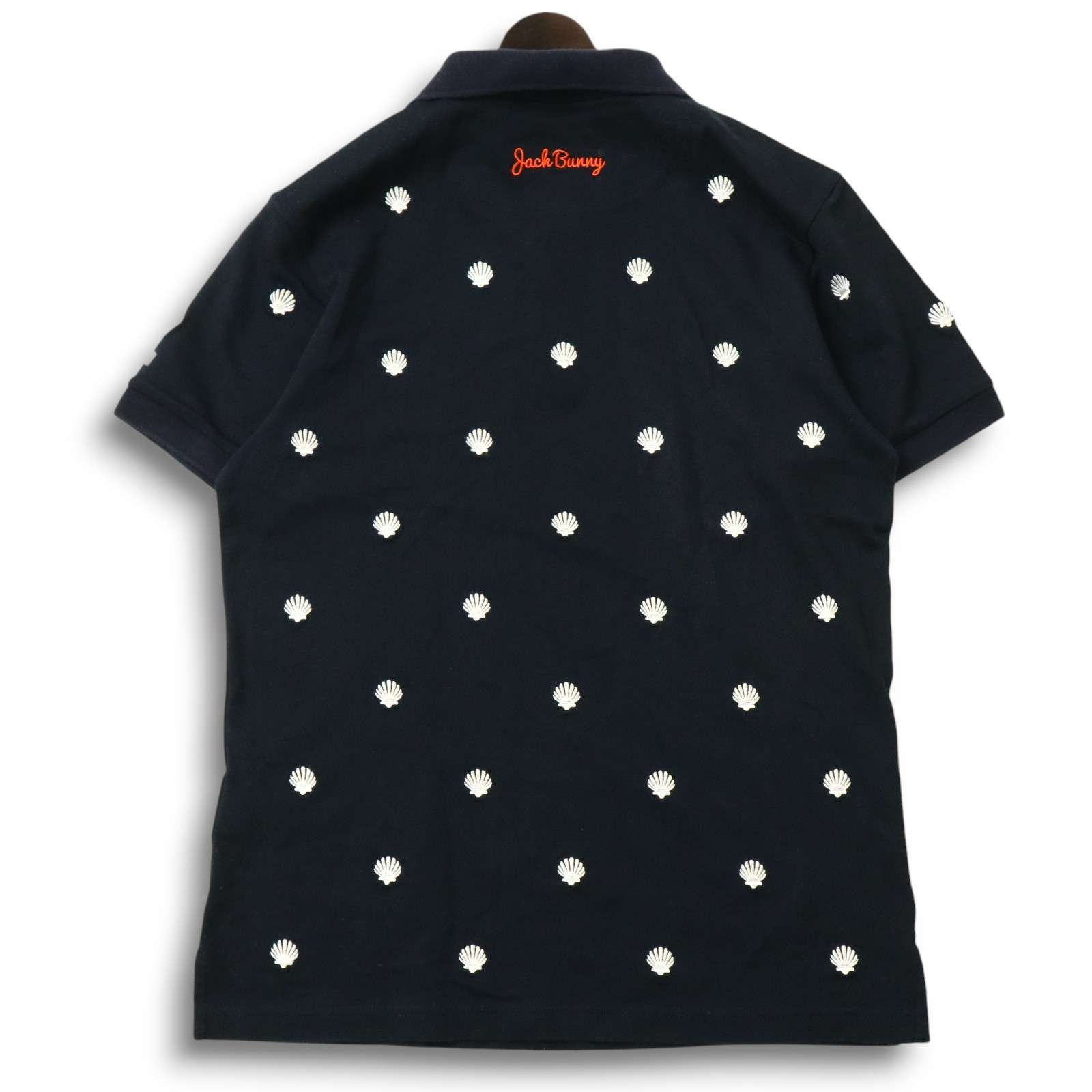 サイズ：0 JACK BUNNY ジャックバニー 半袖ポロシャツ 総柄 ネイビー系