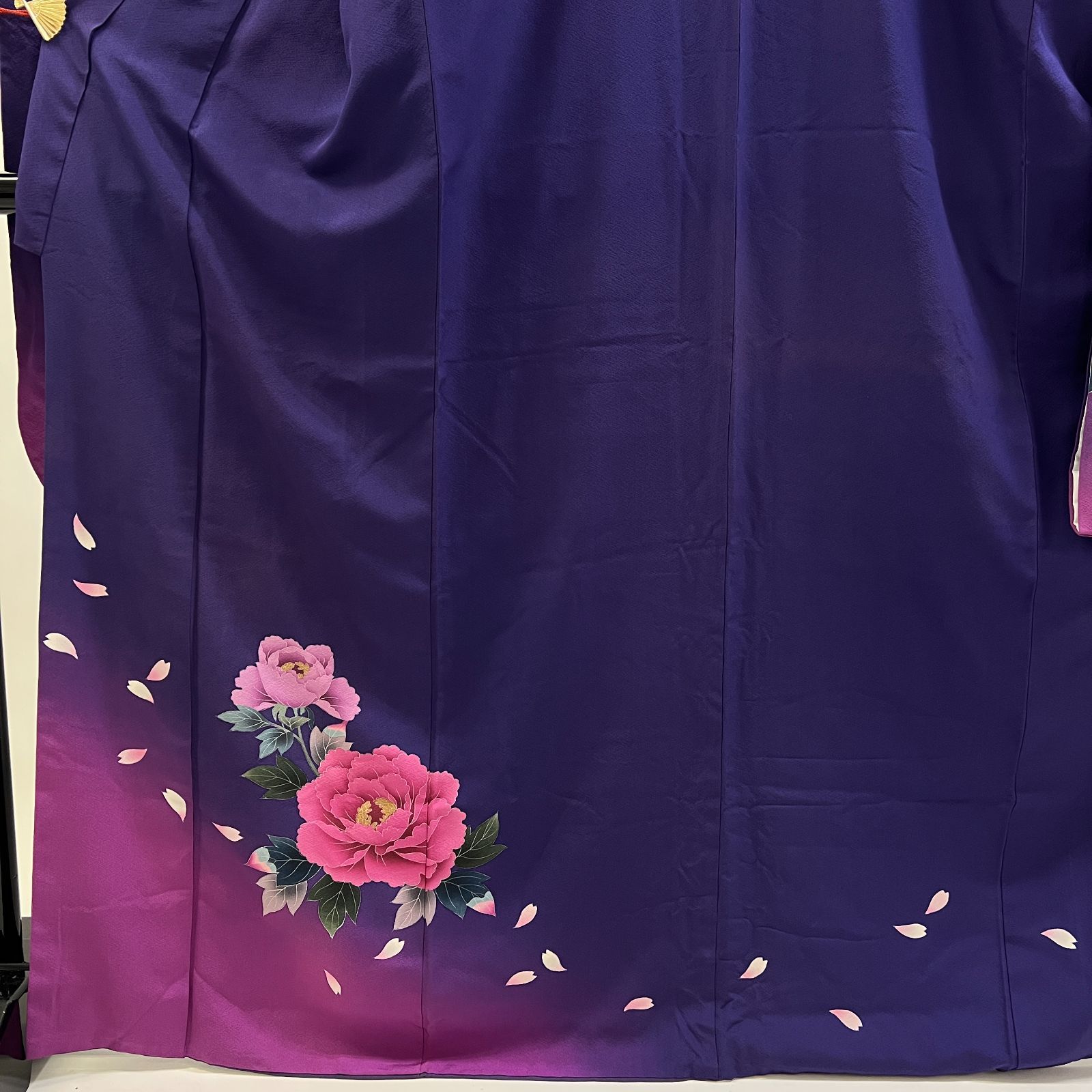 振袖　成人式　正絹　紫　パープル 振袖 仮仕立て 新品 販売 成人式 結婚式 卒業式 正絹 紫 赤紫