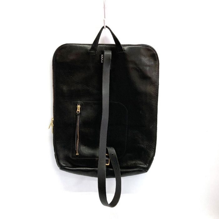 KIKA NY キカ レザーショルダーバッグ ブラック