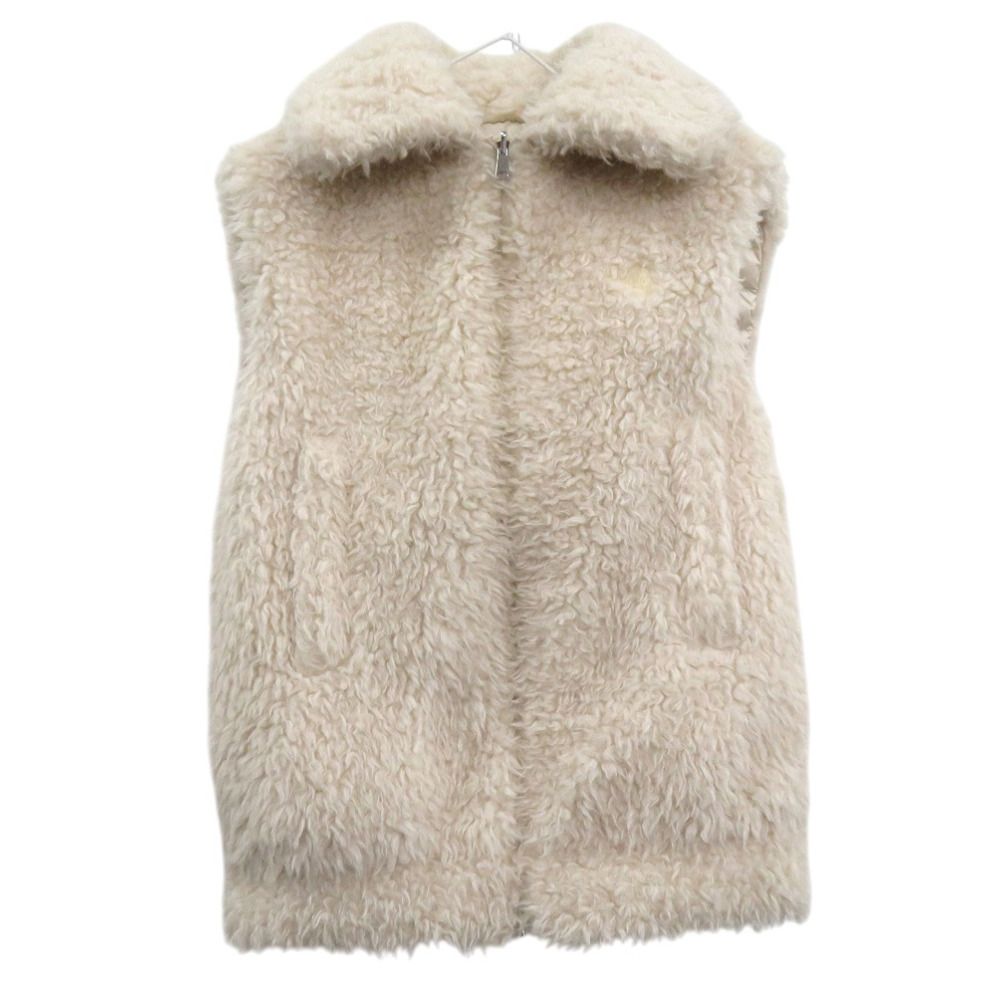 モンクレール ACHARD GILET リバーシブル ジップアップ ダウンベスト ロゴワッペン エコファー H20931A00023 899PE ホワイト 0465 MONCLER