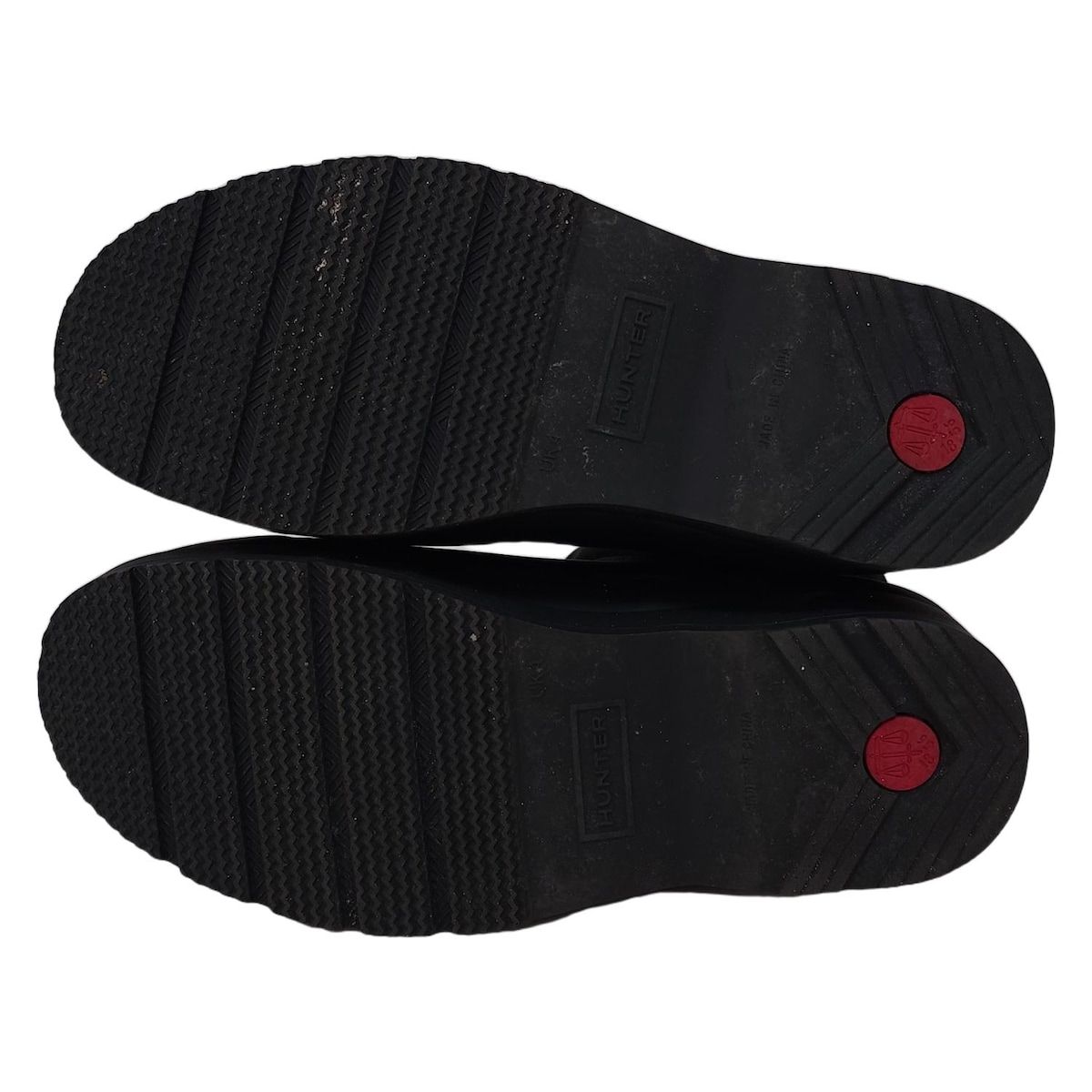 HUNTER ハンター レインブーツ UK 4 レディース - 黒 インソール取外し可 KIN-KAAI_COM