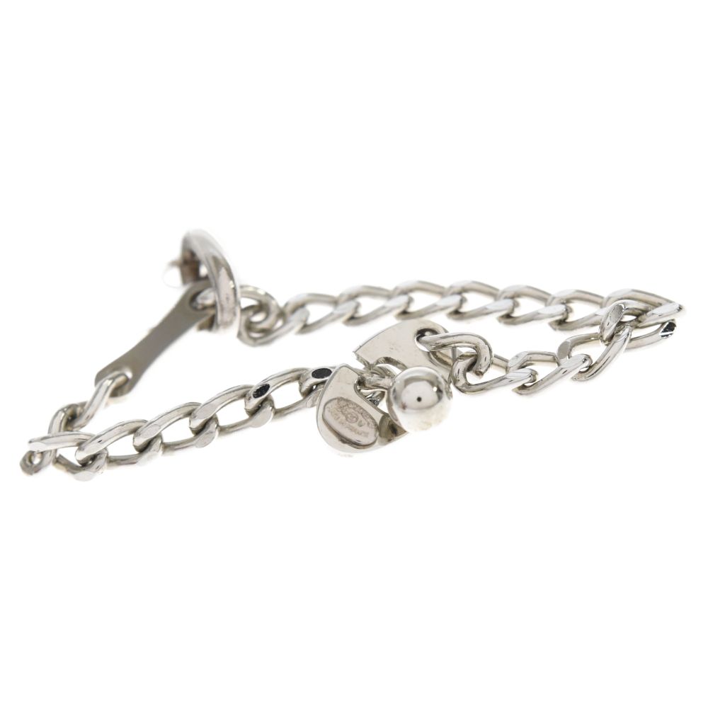 CHANEL シャネル ロゴ プレート キーホルダー シルバー バッグチャーム