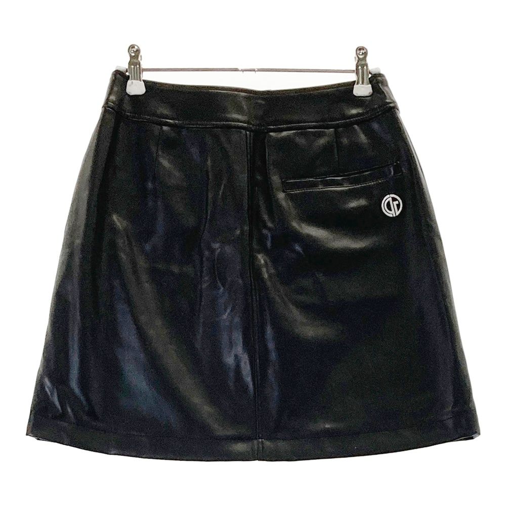サイズ 2 CPG GOLF シーピージーゴルフ 裏起毛 フェイクレザー スカート ブラック系 240101528677 ゴルフウェア レディース ストスト