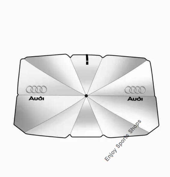 新品 激レア アウディ 傘型 サンシェード 車用サンシェード 日よけ フロントカバー ガラスカバー ワンタッチ折り畳み式 144x73cm
