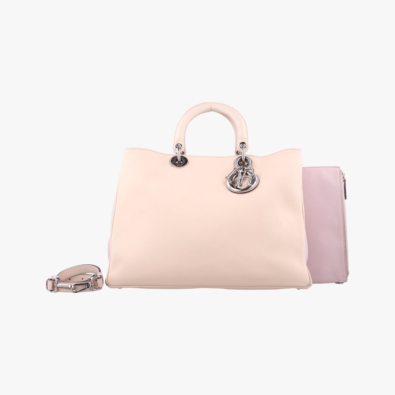 クリスチャンディオールChristian Diorディオリッシモ ベージュ×パープル レザー 09- MA-1112