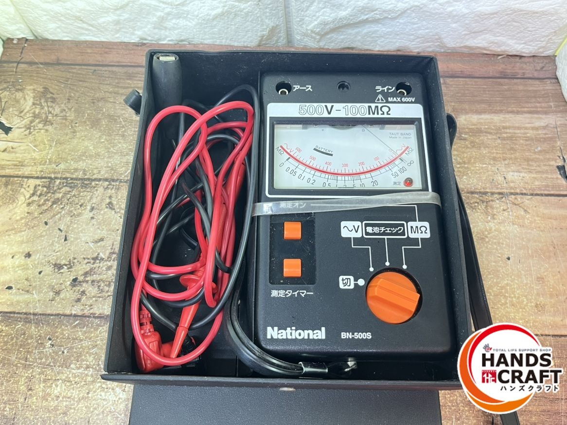 ▽ National BN-500S 1レンジ絶縁測定器