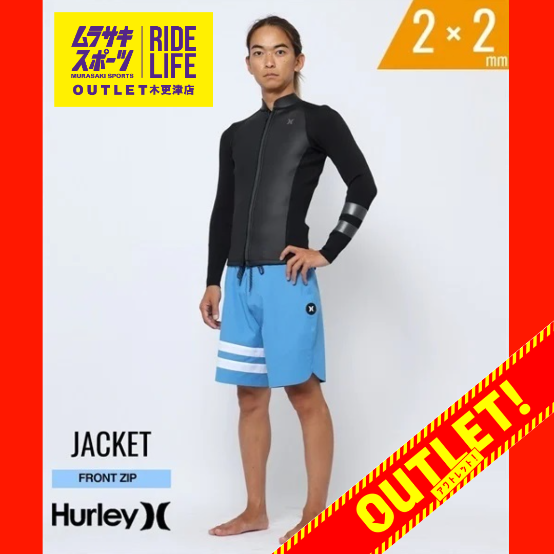 【ムラスポOUTLET公式】Hurley ハーレー FZ ADVANTAGE + 2mm BK ブラック  MZFZJK23 メンズ ウェットスーツ ジャケット　サーフィン　新品　訳あり　ムラサキスポーツ　OUTLET アウトレット