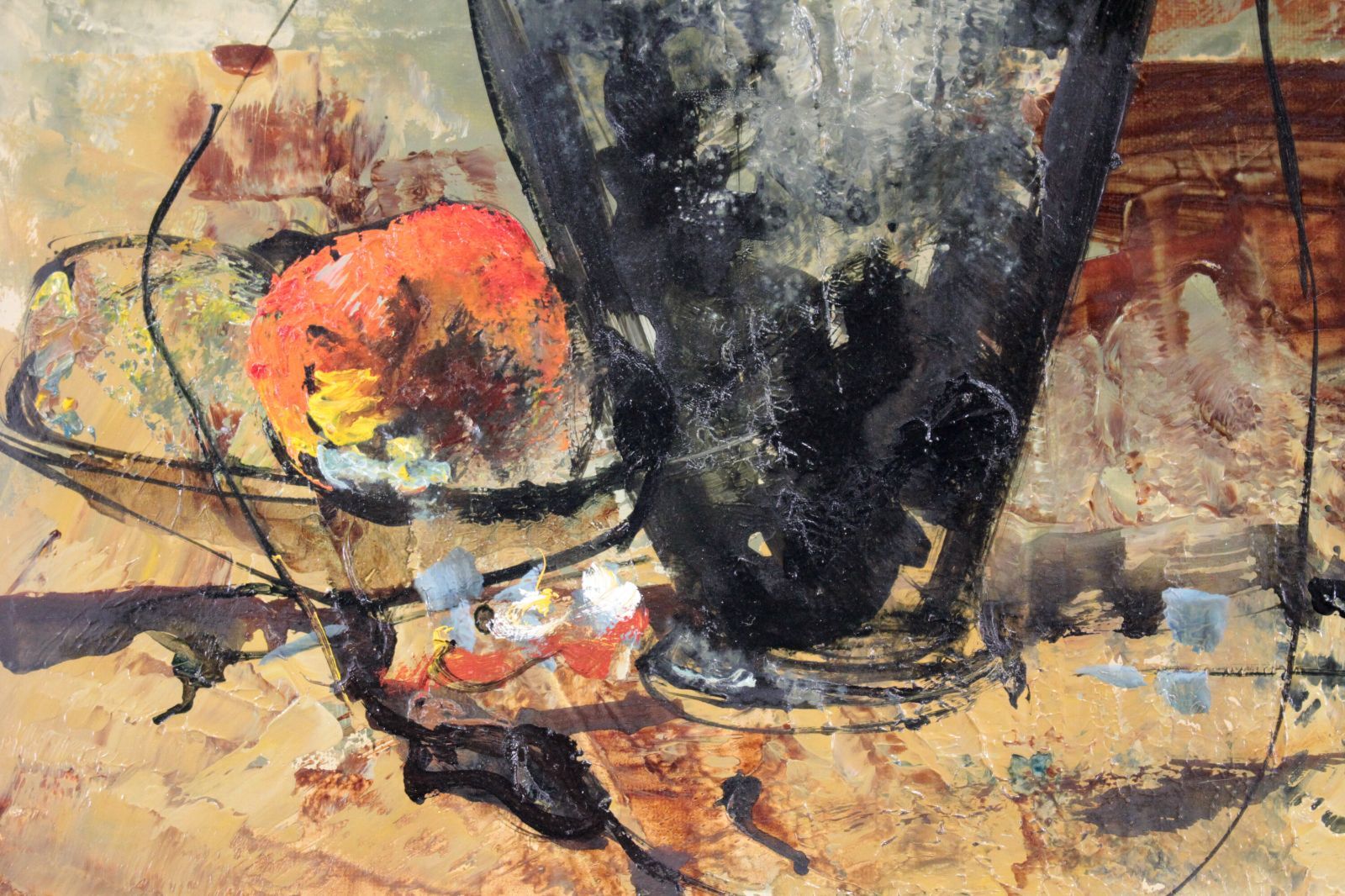 池田秀郎 「赤い花とランプ」 油絵・油彩画 絵画 池田秀郎 『赤い花とランプ』 油彩画 - 北海道画廊