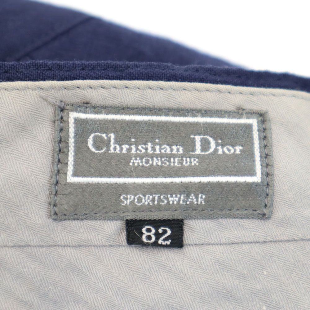 90s Christian Dior 2タック ストライプ スラックス ネイビー 90s Christian Dior 2タック ストライプ スラックス ネイビー 90s