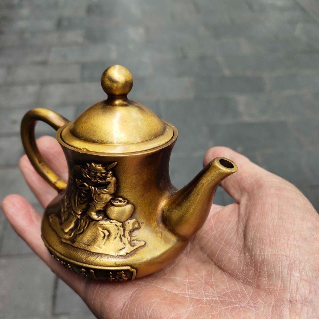 銅器 茶壺 小茶壺 茶道具 煎茶器 工芸品 置物 銅器 茶壺 小茶壺 茶道具 煎茶器 工芸品 置物 - メルカリ
